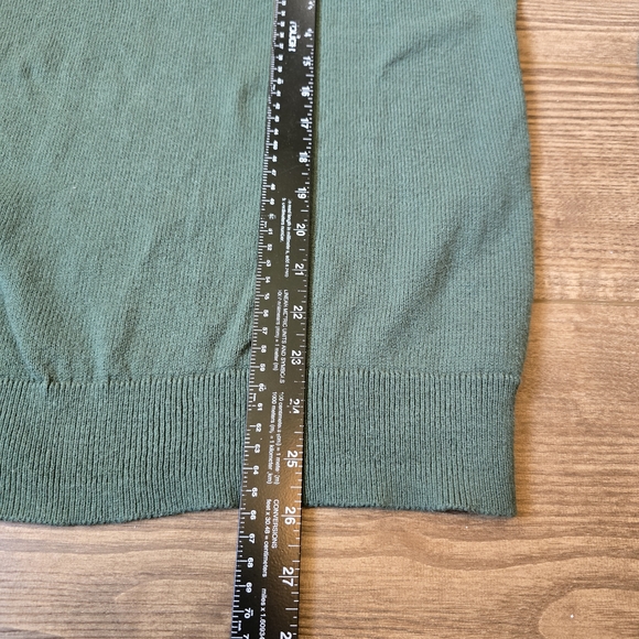 J.CREW Sweater Men's XL Green Quarter Zip  Cotton Preppy Heritage Office Cabin - Picture 6 of 6
